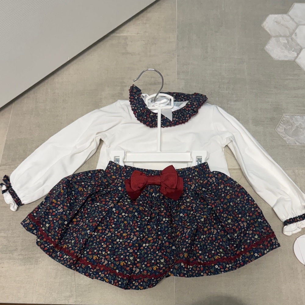Edgehill Collection White and Navy Kids Matching Set